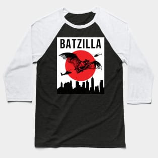 Vintage Retro Kaiju Bat Batzilla Baseball T-Shirt